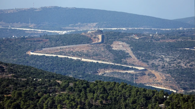 The border between Israel and Lebanon