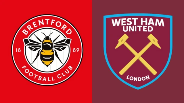 Brentford and West Ham badges.