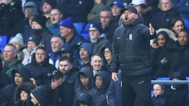 Wayne Rooney shouts from the dugout