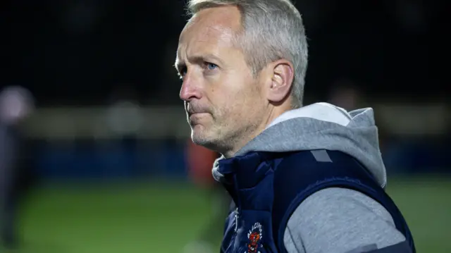 Blackpool boss Neil Critchley on the touchline