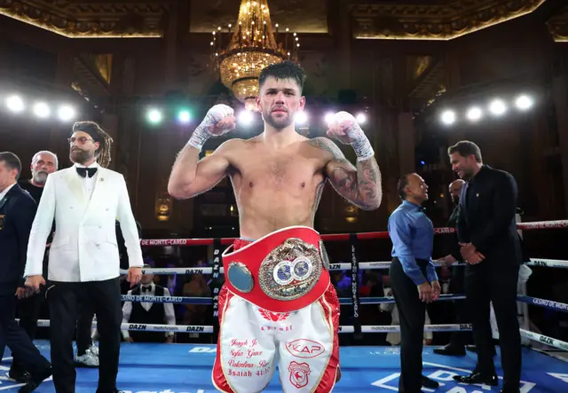 Joe Cordina with his world title