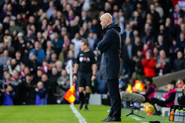 Erik ten Hag on the touchline