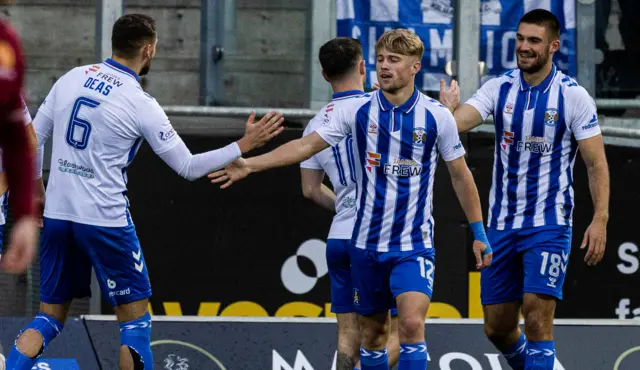 Kilmarnock players celebrating