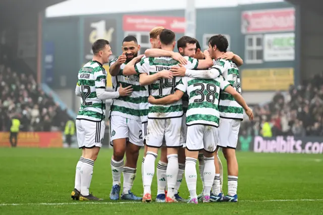 Celtic players celebrate