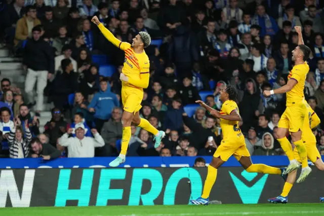 Barcelona's Ronald Aruajo celebrates last-minute winner at Real Sociedad