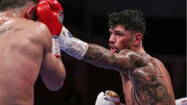 Joe Cordina aims a jab