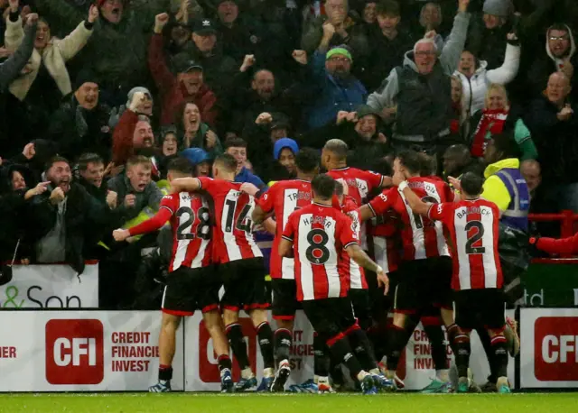 Sheffield United players celebrate