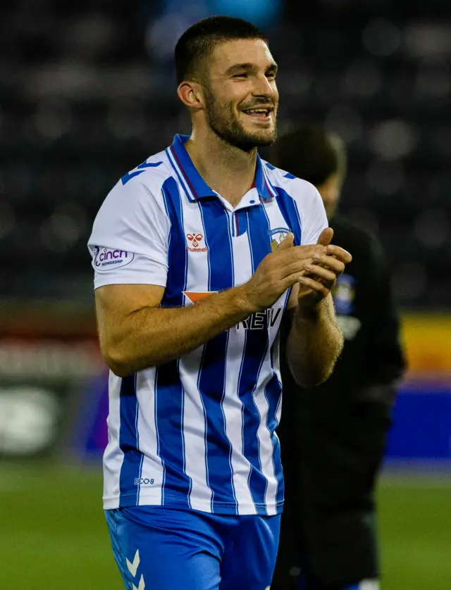 Kilmarnock scorer Innes Cameron celebrates