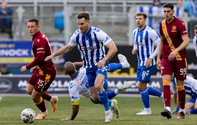 Kilmarnock and Motherwell players