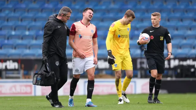 Regan Poole leaves the field