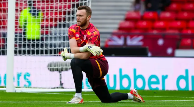 Hearts goalkeeper Zander Clark