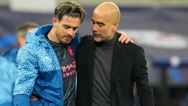 Jack Grealish and Pep Guardiola