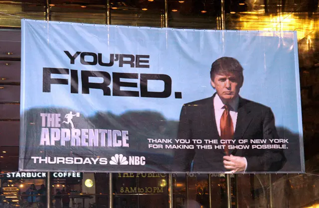 Donald Trump Sign during Donald Trump's "The Apprentice" Sign Thanking New York City at Trump Tower in New York City, New York,