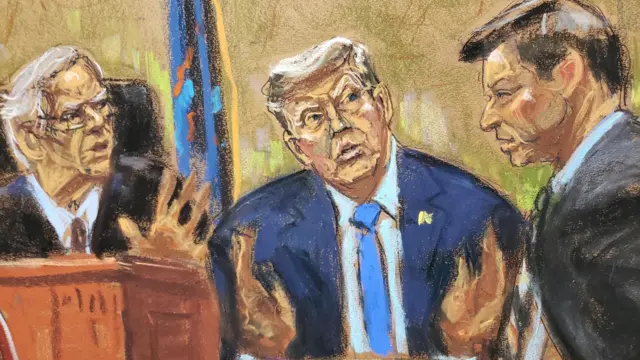 Donald Trump court room sketch