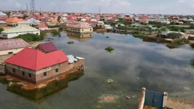 Flood-hit Galkayo, capital of the north-central Mudug region