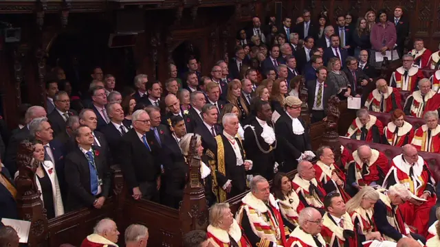 MPs and others listen to King's Speech in chamber