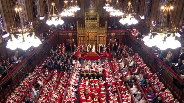 King Charles giving King's Speech to Parliament