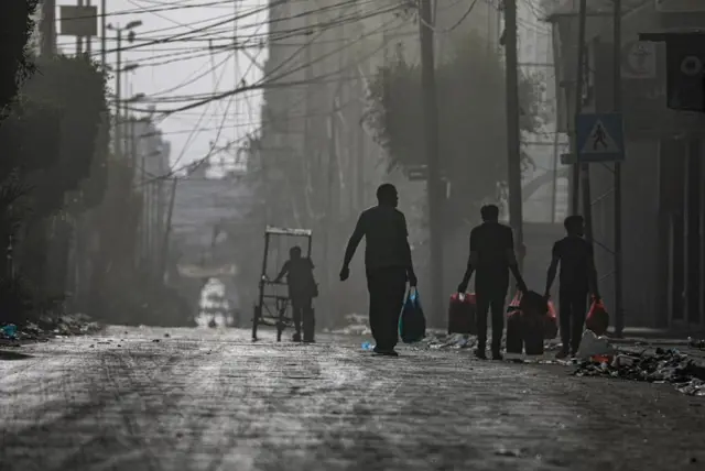 Gaza City yesterday evening