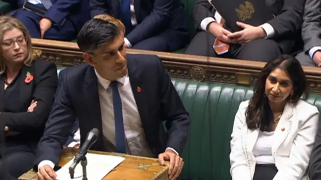 Rishi Sunak at the despatch box