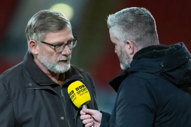 Craig Levein talking to BBC Sport Scotland's Andy Burke