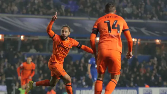 Marcus Harness scores for Ipswich against Birmingham City