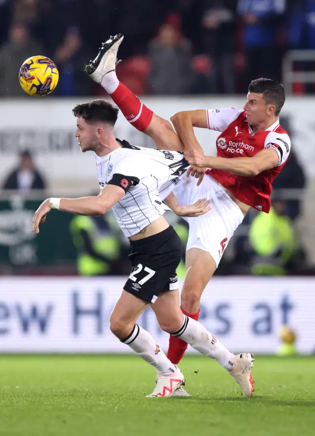 Daniel Ayala playing for Rotherham