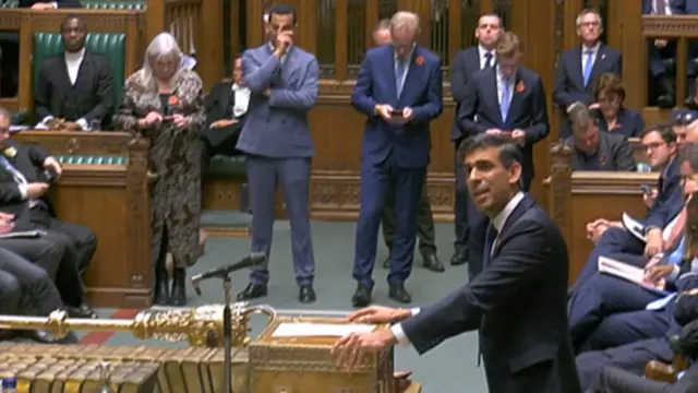 Rishi Sunak at the despatch box