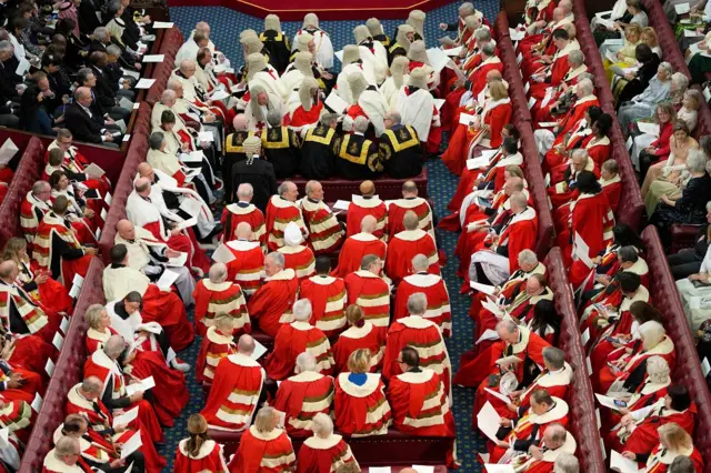 Lords gather in the Chamber