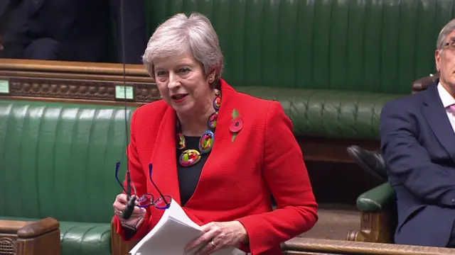 Former PM Theresa May speaks in Commons