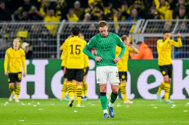 Sean Longstaff looks dejected