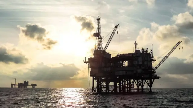 Oil platform in the North Sea