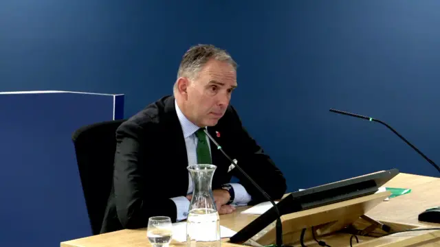 Mark Sedwill giving evidence at the Covid inquiry