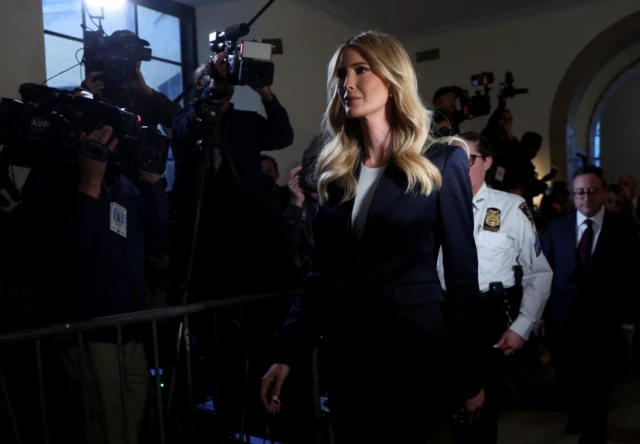 Ivanka Trump attends the Trump Organization civil fraud trial, in the New York State Supreme Court in the Manhattan borough of New York