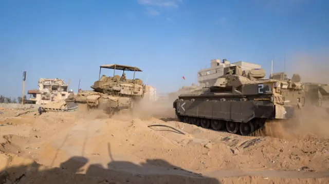 Israeli tanks operating in Gaza, 8 November 2023