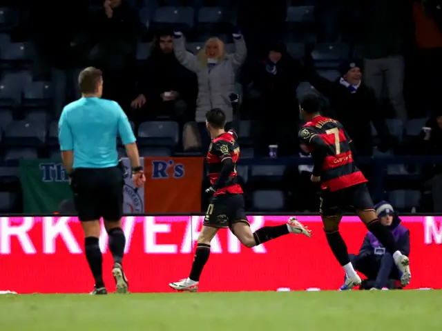 QPR celebrate Paul Smyth's goal