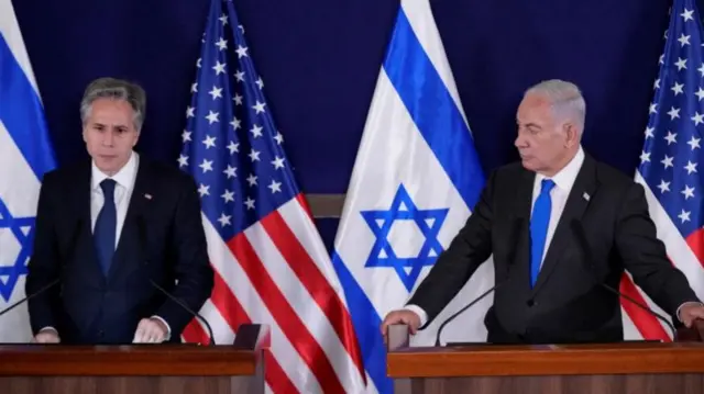 Antony Blinken and Benjamin Netanyahu