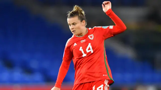 Hayley Ladd in action for Wales