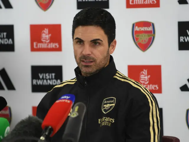 Mikel Arteta in Friday's news conference