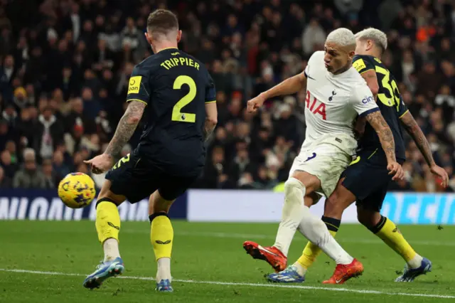 Richarlison shoots to score their second goal