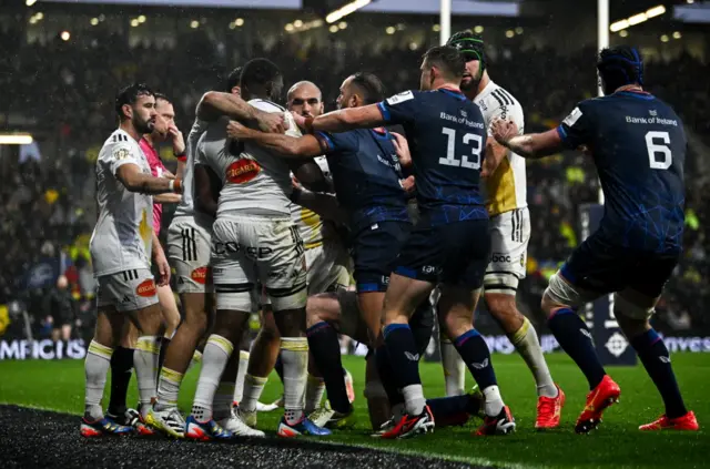 Leinster and La Rochelle players