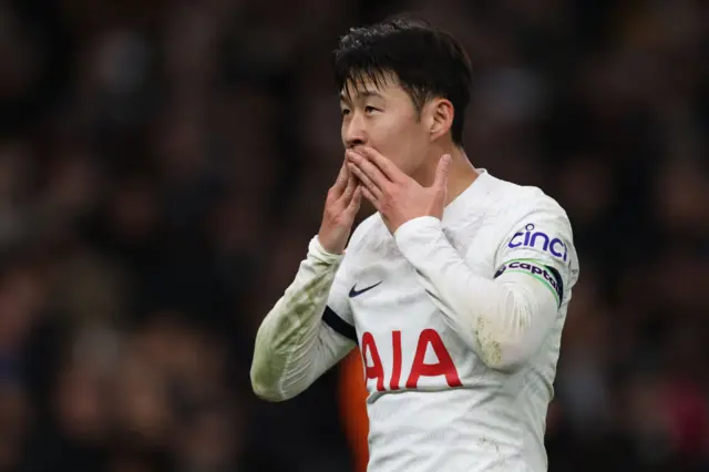 Son Heung-Min celebrates