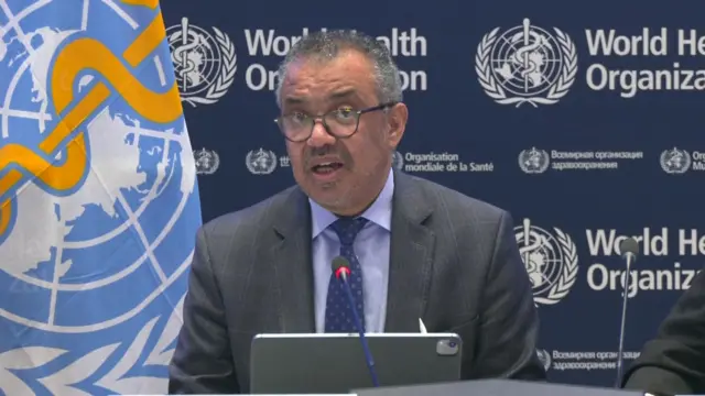 WHO chief Dr Tedros Adhanom Ghebreyesus