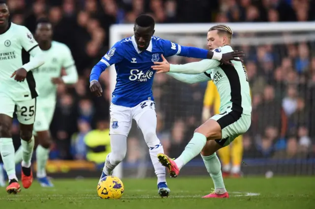 Idrissa Gueye and Mykhailo Mudryk