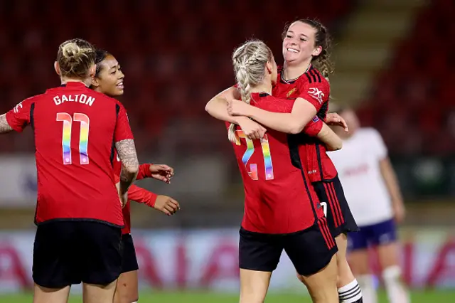 Ella Toone of Manchester United celebrates scoring their second goal