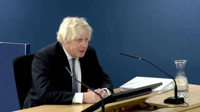 Boris Johnson gives evidence to the inquiry