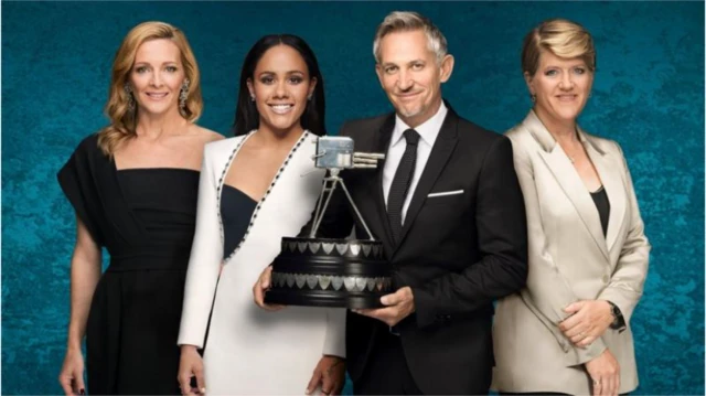 BBC Sports Personality of the Year presenters Gabby Logan, Alex Scott, Gary Lineker and Clare Balding