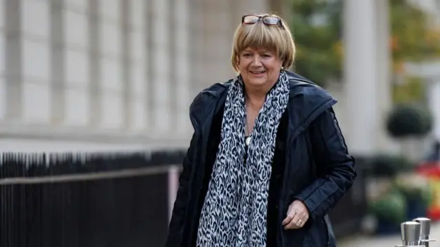 Baroness Hallett arriving for a previous day’s hearing