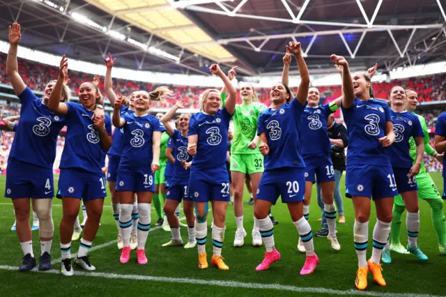 Chelsea celebrate victory