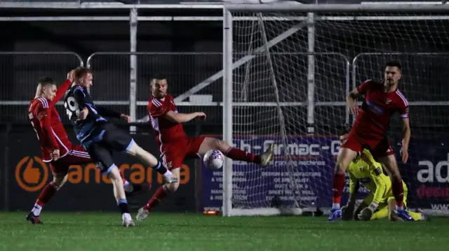 Callum Morton scores for Forest Green Rovers against Scarborough Athletic