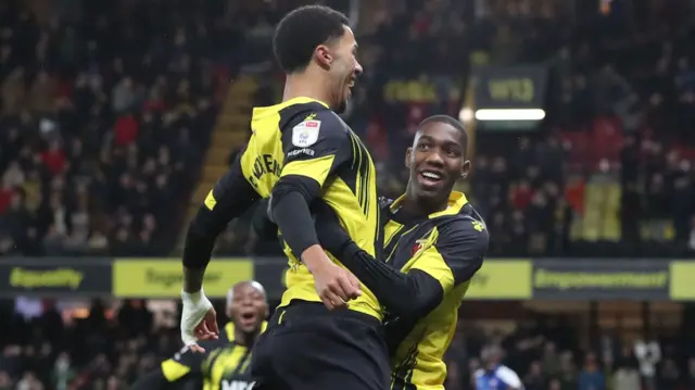 Watford celebrate scoring